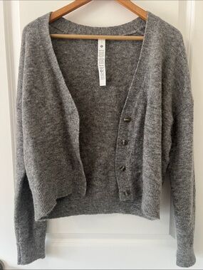 lululemon athletica Heather Gray Wool Cardigan